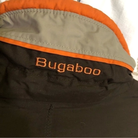 Vtg COLUMBIA Bugaboo Brown Orange Tan Colorblock Fleece Lined Collar Jacket M - Picture 5 of 12